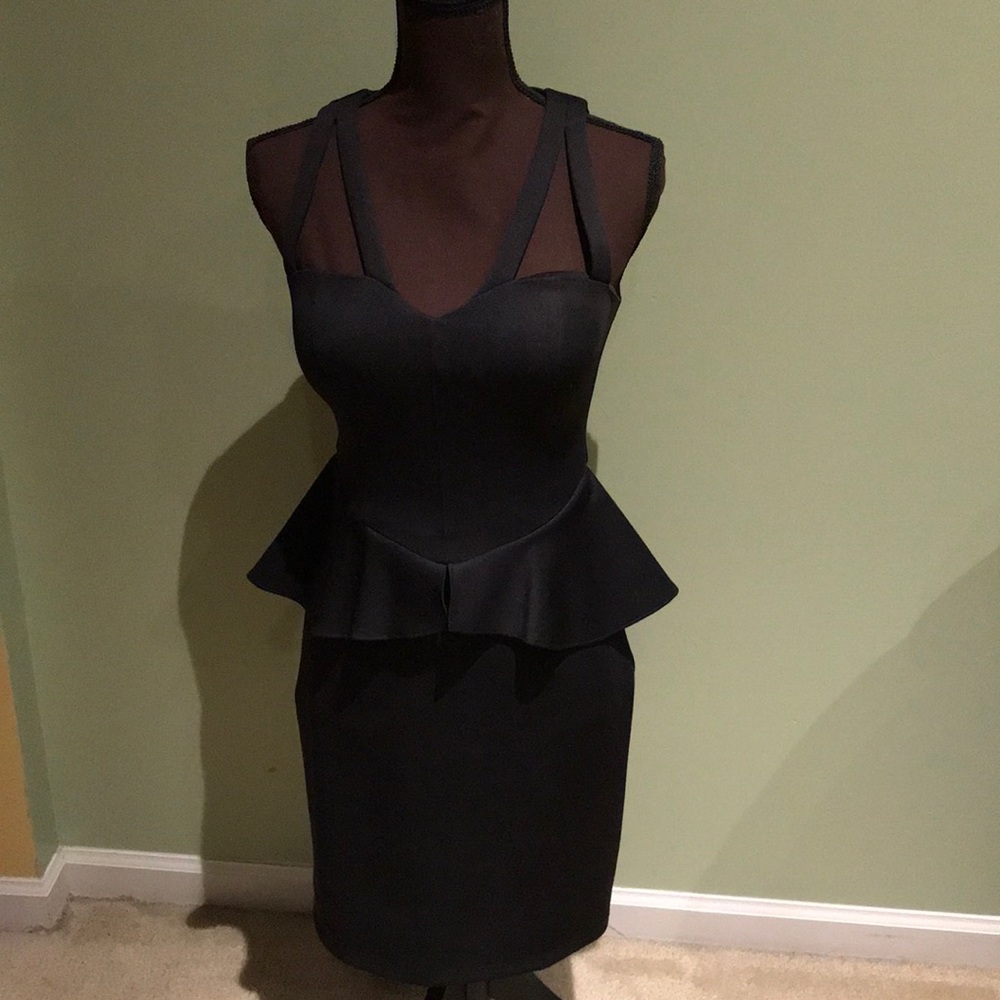 Guess Black peplum dress size 4  used
